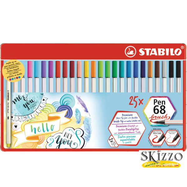 STABILO BRUSH 25 METALLO stabilo brush point68 25