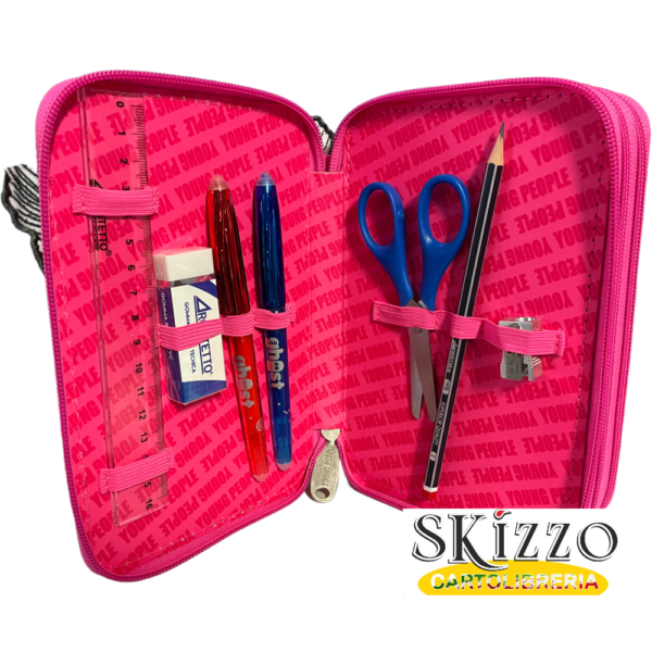 astuccio 3 zip young people girl