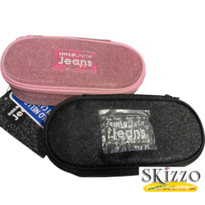 astuccio ovale tintaunita jeans lurex