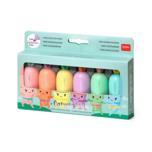 mini evidenziatori carrots legami set mini evidenziatori carrots legami