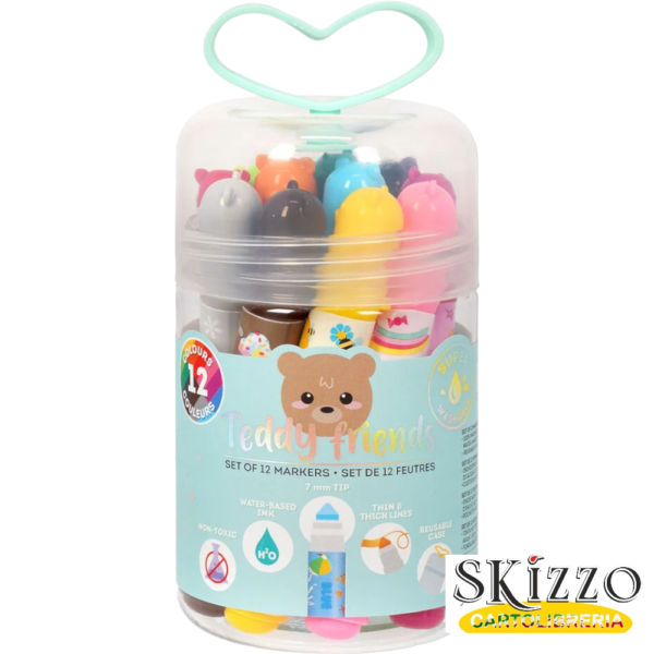 teddy friends-PhotoRoom set pennarelli teddy friends legami