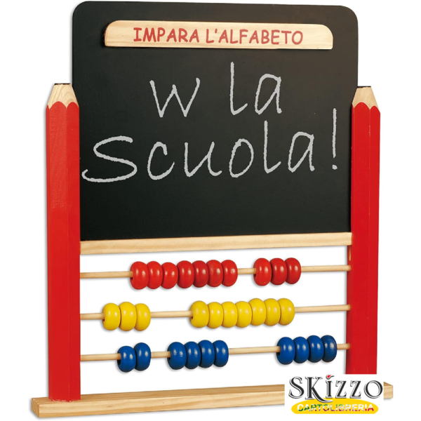 lavagna in legno per bambini con pallottoliere