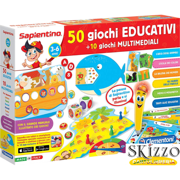 50 giochi educativi penna parlante sapientino clementoni