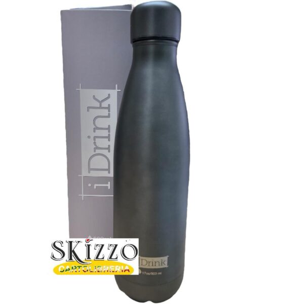 borraccia grigio metallizzato borraccia termica 500ml idrink grigio metallizzato