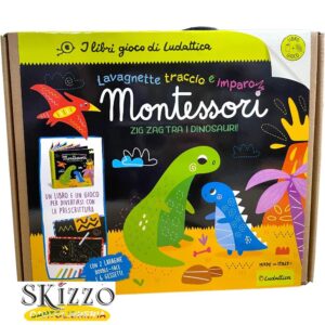 lavagnette traccio e imparo montessori zig zag tra i dinosauri ludattica