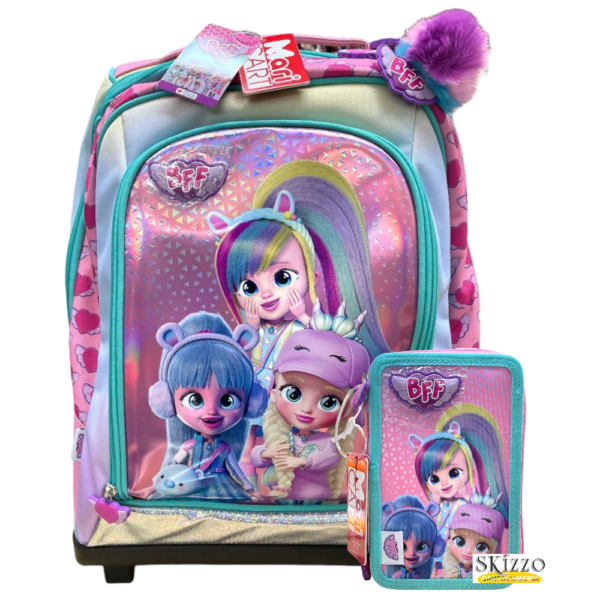 trolley ed astuccio 3 zip bff cry babies