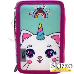 Zaino + Astuccio 3 Zip Shout "KittyCorn" - Maricart - immagine 6