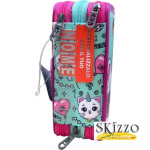 Zaino + Astuccio 3 Zip Shout "KittyCorn" - Maricart - immagine 5