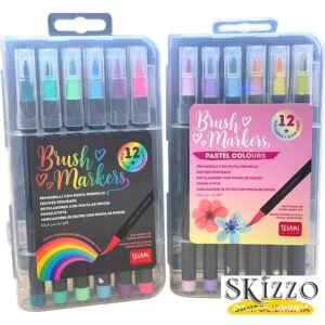 set 12 pennarelli brush marker legami
