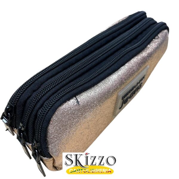 astuccio bustina 3 zip tintaunita jeans lurex 2024/2025