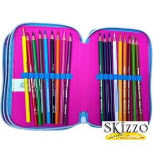 zaino ed astuccio 3 zip gopop unicorn 2024/2025 giochi preziosi