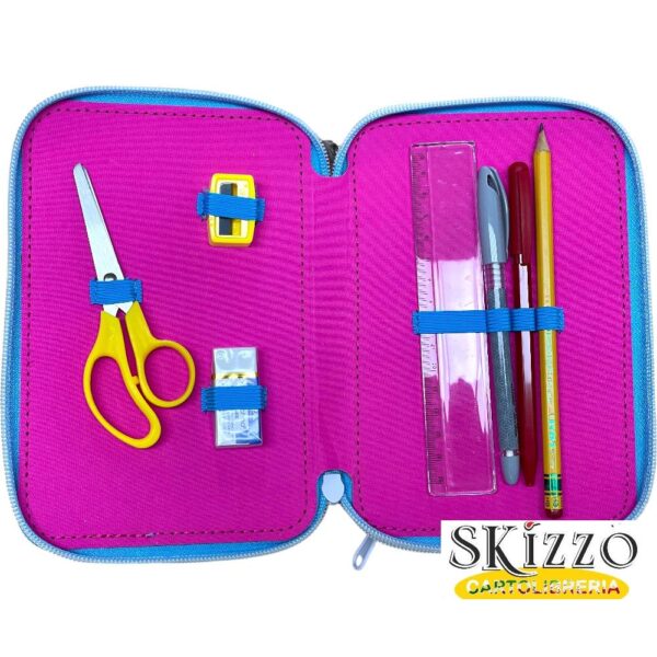 zaino ed astuccio 3 zip gopop unicorn 2024/2025 giochi preziosi