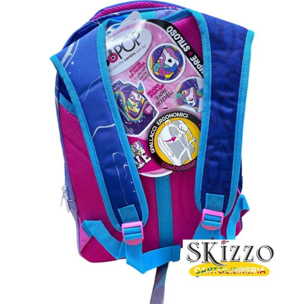 zaino ed astuccio 3 zip gopop unicorn 2024/2025 giochi preziosi