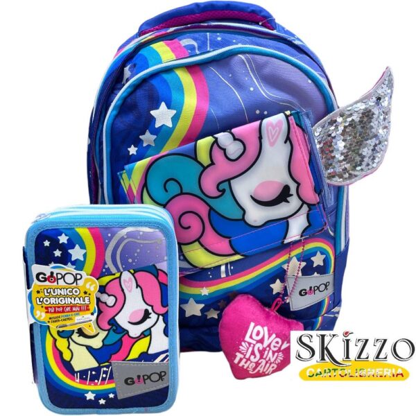 IMG-20240717-WA0014 zaino ed astuccio 3 zip gopop unicorn 2024/2025 giochi preziosi