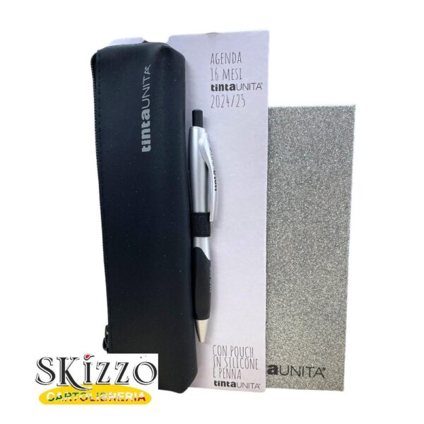 IMG-20240830-WA0008 diario agenda 2024/2025 tintaunita black edition 16 mesi con astuccio e penna