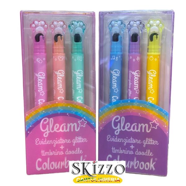 gleam evidenziatori timbrini gleam colourbook