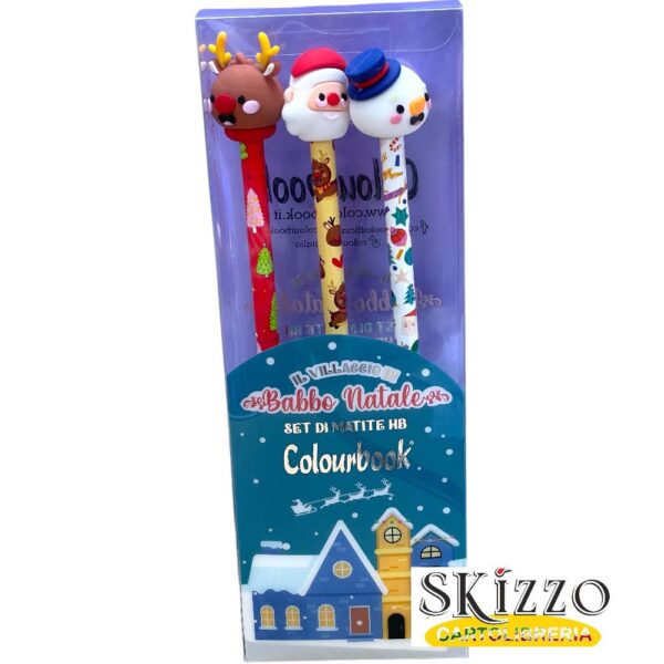 SET MATITE NATALE set matite natalizia il villaggio di babbo natale colourbook