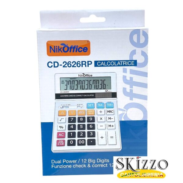 calcolatrice da tavolo nikoffice cd-2626rp