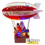 dirigibile con luci e movimento babbo natale maricart