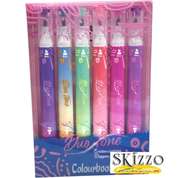 DUO TONE evidenziatori dualtone doppia punta colourbook