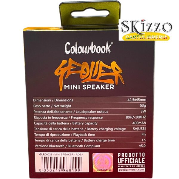 cassa speaker bluetooth geolier colourbook