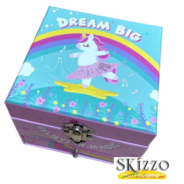 carillon portagioie music box legami unicorno