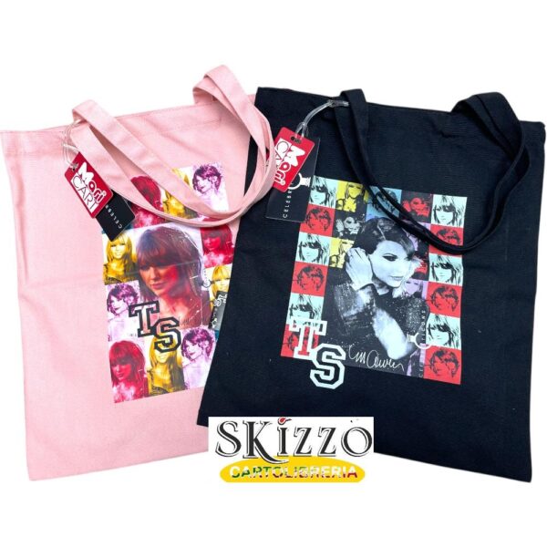 SHOPPER TAYLOR SWIFT borsa shopper cotone con manici taylor swift 75892 8024708758928