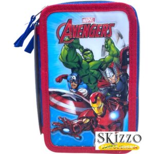 astuccio 3 zip completo in offerta disney marvel stitch