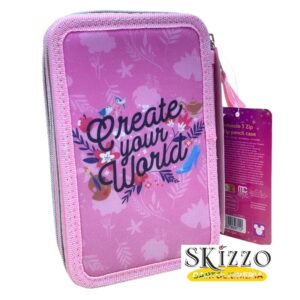 astuccio 3 zip completo in offerta disney marvel stitch