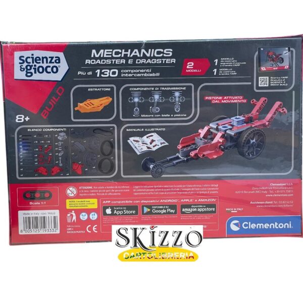 scienza e gioco mechanics roadster e dragster clementoni