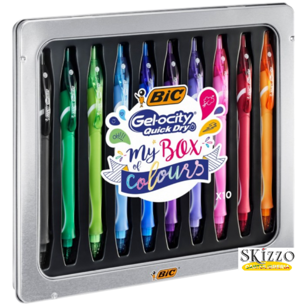 metal-box-10-penne-gel-ocity-quick-dry-bic-Photoroom Set gel-ocity intensity bic
