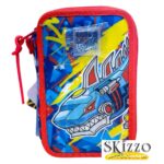 astuccio 3 zip young boy shark robot tintaunita