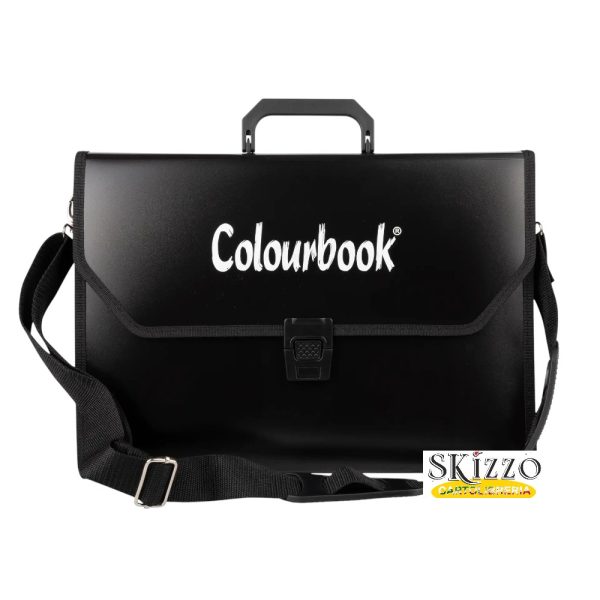 fronte-valigetta-nera-con-tracolla-28x39cm valigetta colourbook