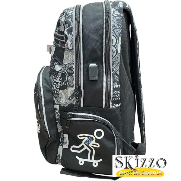 zaino e astuccio 3 zip skate maricart