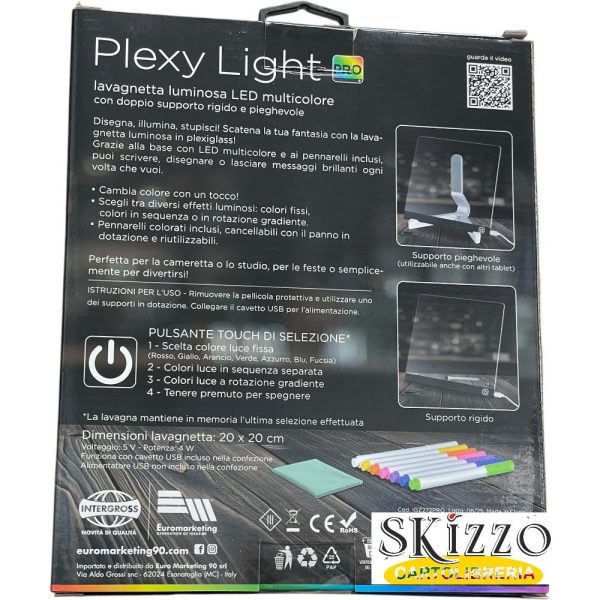 lavagnetta luminosa plexigalss led